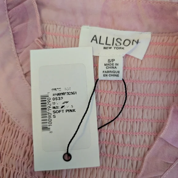 Allison New York Womens Small NWT Pink Dress Coquette Romantic Flirty Fairy - Picture 5 of 6